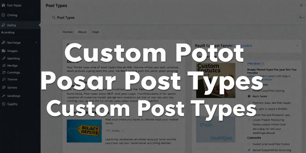 Verschiedene benutzerdefinierte Posttypen in WordPress-Dashboard