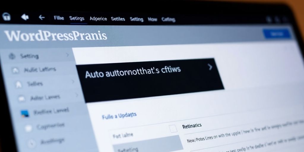 Screenshot vom WordPress-Dashboard mit automatischen Updates.
