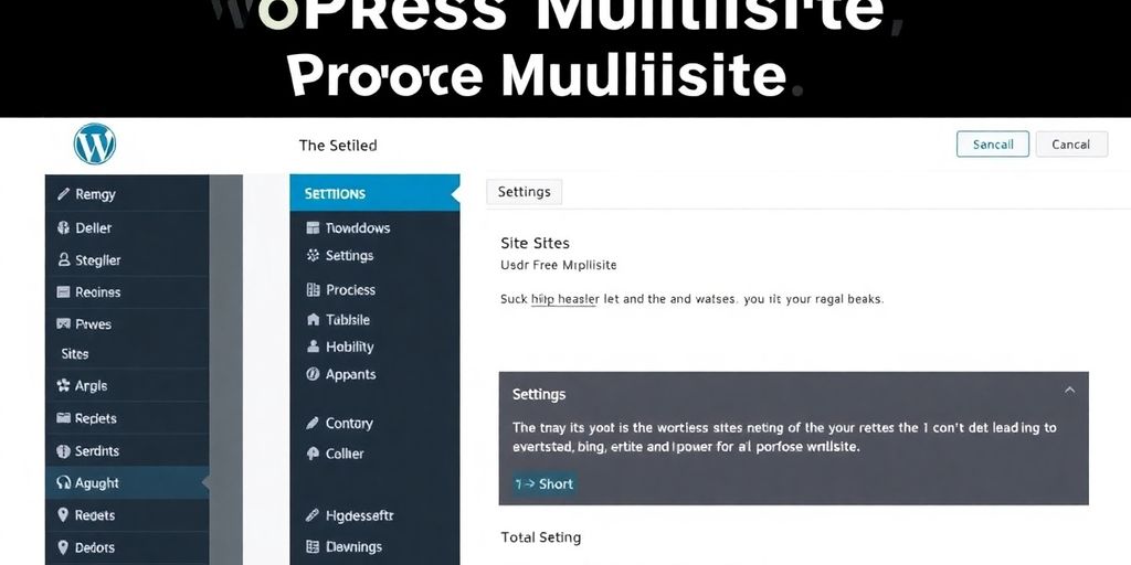 WordPress Multisite Verwaltung im Dashboard.