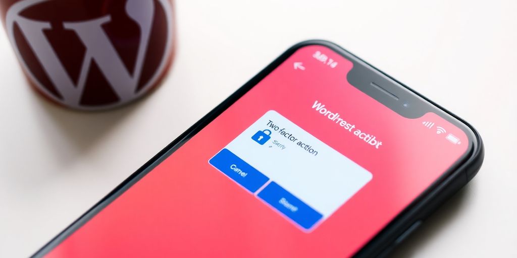 Smartphone mit Zwei-Faktor-Authentifizierung auf dem Bildschirm