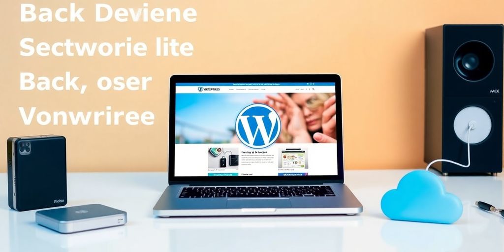 Backup-Lösungen für WordPress auf einem Laptop-Display