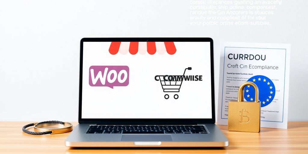 Sichere WooCommerce-Website mit Datenschutz-Dokumenten.