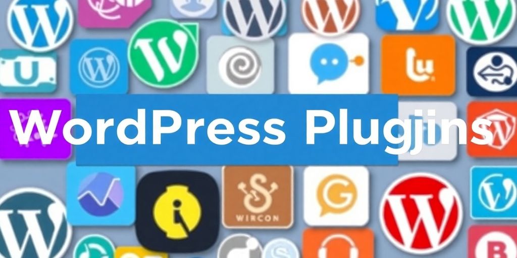 Symbolik von WordPress-Plugins für Websites.