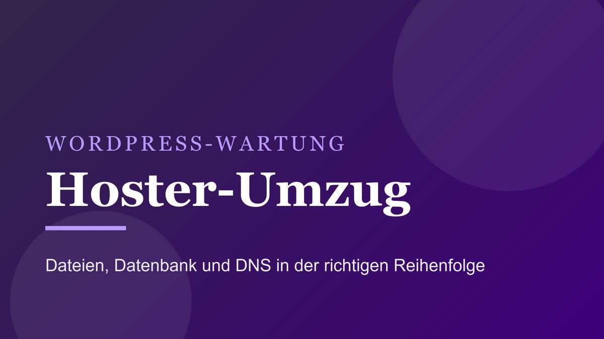 Titelbild zum Ratgeber über den Umzug von WordPress zu einem neuen Hoster